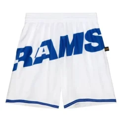 Men Mitchell & Ness Shorts-Big Face Shorts Los Angeles Rams