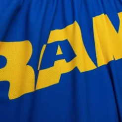 Men Mitchell & Ness Shorts-Big Face Shorts Los Angeles Rams