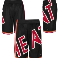 Men Mitchell & Ness Shorts-Big Face Shorts Miami Heat