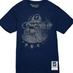 Men Mitchell & Ness T-Shirts & Tops-Big Logo Tee Georgetown University