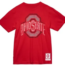 Men Mitchell & Ness T-Shirts & Tops-Big Logo Tee Ohio State