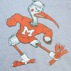 Men Mitchell & Ness T-Shirts & Tops-Big Logo Tee University Of Miami