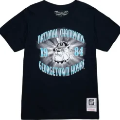 Men Mitchell & Ness T-Shirts & Tops-Big Shine Tee Georgetown University