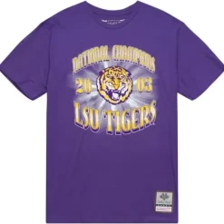 Men Mitchell & Ness T-Shirts & Tops-Big Shine Tee Louisiana State University
