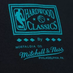 Men Mitchell & Ness T-Shirts & Tops-Bling Ss Tee Hwc Charlotte Hornets Larry Johnson