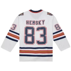Mitchell & Ness Nhl Blue Line-Blue Line Ales Hemsky Edmonton Oilers White 2005 Jersey