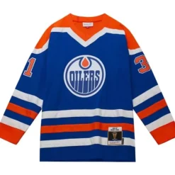 Mitchell & Ness Nhl Blue Line-Blue Line Grant Fuhr Edmonton Oilers 1986 Jersey