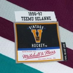 Mitchell & Ness Nhl Blue Line-Blue Line Teemu Selanne Anaheim Ducks Dark 1996 Jersey