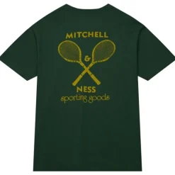 Men Mitchell & Ness T-Shirts & Tops-Branded M&N Gt Graphic Racquet Tee