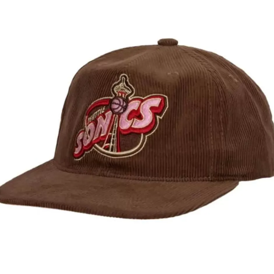 Mitchell & Ness Snapback-Bsb Cord Deadstock Snapback Hwc Seattle Supersonics
