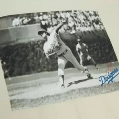 Men Mitchell & Ness T-Shirts & Tops-Bw Photo Los Angeles Dodgers Fernando Valenzuela