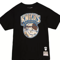 Men Mitchell & Ness T-Shirts & Tops-Camo Reflective Ss Tee New York Knicks