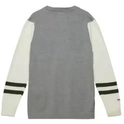 Men Mitchell & Ness Hoodies & Sweatshirts-Cardigan Sweater Green Bay Packers