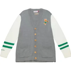 Men Mitchell & Ness Hoodies & Sweatshirts-Cardigan Sweater Milwaukee Bucks