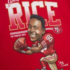 Men Mitchell & Ness T-Shirts & Tops-Caricatures Tee San Francisco 49Ers Jerry Rice
