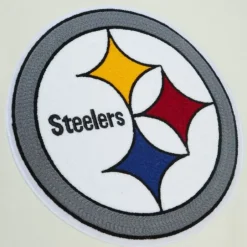 Men Mitchell & Ness Hoodies & Sweatshirts-Chainstitch Heavyweight Hoodie Retro Pittsburgh Steelers