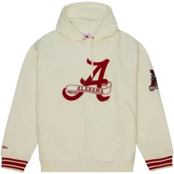 Men Mitchell & Ness Hoodies & Sweatshirts-Chainstitch Heavyweight Hoodie Retro University Of Alabama