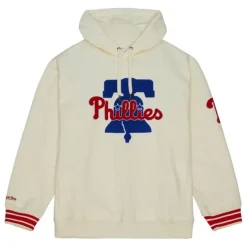 Men Mitchell & Ness Hoodies & Sweatshirts-Chainstitch Heavyweight Hoodie Current Philadelphia Phillies