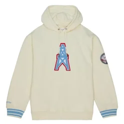 Men Mitchell & Ness Hoodies & Sweatshirts-Chainstitch Heavyweight Hoodie Retro Houston Oilers