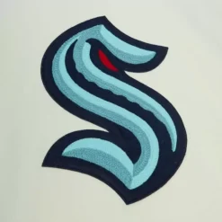 Men Mitchell & Ness Hoodies & Sweatshirts-Chainstitch Heavyweight Hoodie Current Seattle Kraken