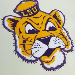 Men Mitchell & Ness Hoodies & Sweatshirts-Chainstitch Heavyweight Hoodie Retro Louisiana State University