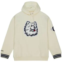 Men Mitchell & Ness Hoodies & Sweatshirts-Chainstitch Heavyweight Hoodie Retro University Of Connecticut