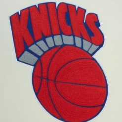 Men Mitchell & Ness Hoodies & Sweatshirts-Chainstitch Heavyweight Hoodie Retro New York Knicks
