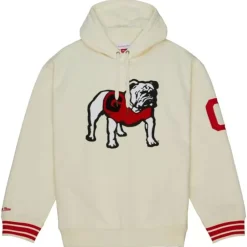 Men Mitchell & Ness Hoodies & Sweatshirts-Chainstitch Heavyweight Hoodie Retro University Of Georgia