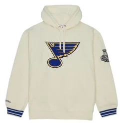 Men Mitchell & Ness Hoodies & Sweatshirts-Chainstitch Heavyweight Hoodie Current St. Louis Blues