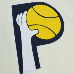 Men Mitchell & Ness Hoodies & Sweatshirts-Chainstitch Heavyweight Hoodie Retro Indiana Pacers