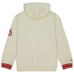 Men Mitchell & Ness Hoodies & Sweatshirts-Chainstitch Heavyweight Hoodie Retro St. Louis Cardinals