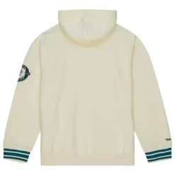 Men Mitchell & Ness Hoodies & Sweatshirts-Chainstitch Heavyweight Hoodie Retro Miami Dolphins