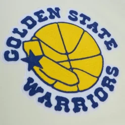 Men Mitchell & Ness Hoodies & Sweatshirts-Chainstitch Heavyweight Hoodie Retro Golden State Warriors