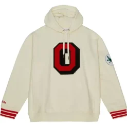 Men Mitchell & Ness Hoodies & Sweatshirts-Chainstitch Heavyweight Hoodie Retro Ohio State