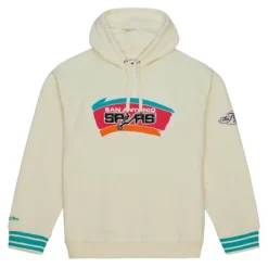 Men Mitchell & Ness Hoodies & Sweatshirts-Chainstitch Heavyweight Hoodie Retro San Antonio Spurs
