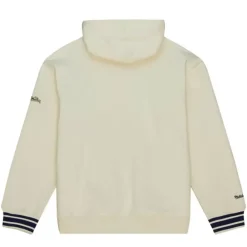 Men Mitchell & Ness Hoodies & Sweatshirts-Chainstitch Heavyweight Hoodie Retro West Virginia University