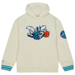 Men Mitchell & Ness Hoodies & Sweatshirts-Chainstitch Heavyweight Hoodie Retro Charlotte Hornets