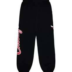 Men Mitchell & Ness Pants-Champ City Fleece Jogger Chicago Bulls