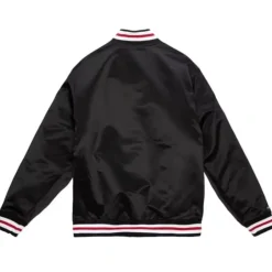 Men Mitchell & Ness Jackets & Outerwear-Champ City Satin Jacket Chicago Bulls