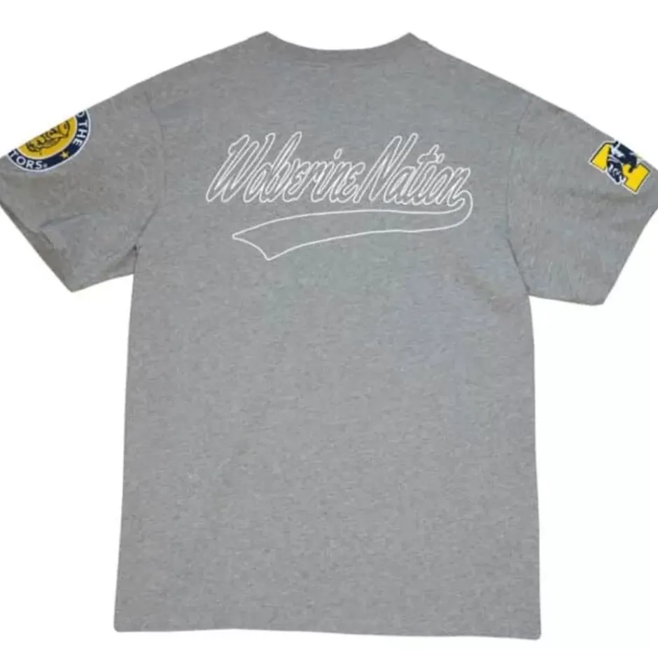 Men Mitchell & Ness T-Shirts & Tops-Champ City S/S Tee University Of Michigan