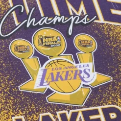 Men Mitchell & Ness T-Shirts & Tops-Champ City Sublimated Ss Tee Los Angeles Lakers