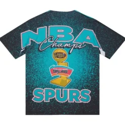 Men Mitchell & Ness T-Shirts & Tops-Champ City Sublimated Ss Tee San Antonio Spurs