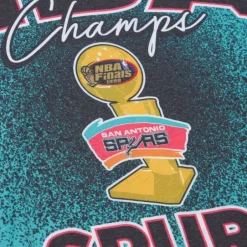 Men Mitchell & Ness T-Shirts & Tops-Champ City Sublimated Ss Tee San Antonio Spurs