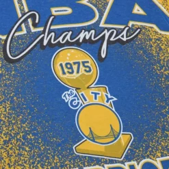 Men Mitchell & Ness T-Shirts & Tops-Champ City Sublimated Ss Tee Golden State Warriors