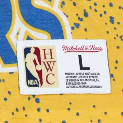 Men Mitchell & Ness T-Shirts & Tops-Champ City Sublimated Ss Tee Golden State Warriors