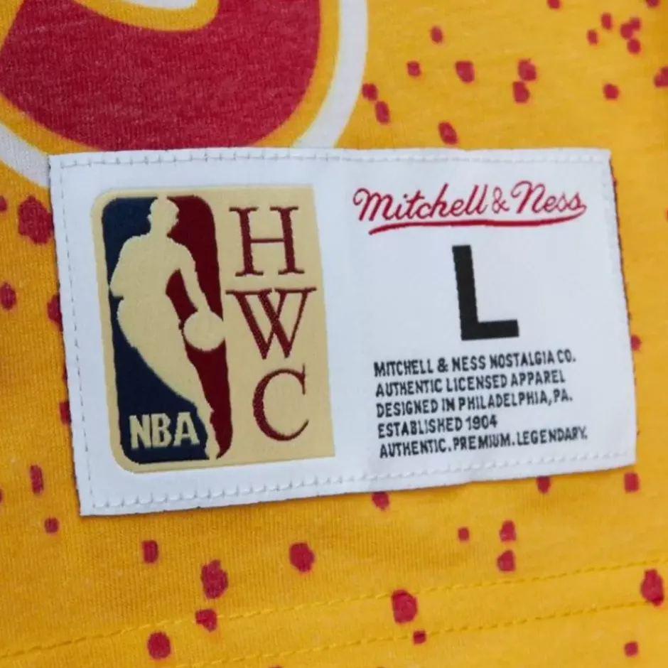 Men Mitchell & Ness T-Shirts & Tops-Champ City Sublimated Ss Tee Houston Rockets