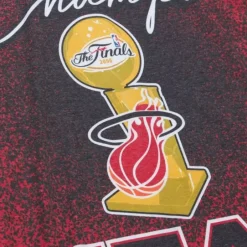 Men Mitchell & Ness T-Shirts & Tops-Champ City Sublimated Ss Tee Miami Heat