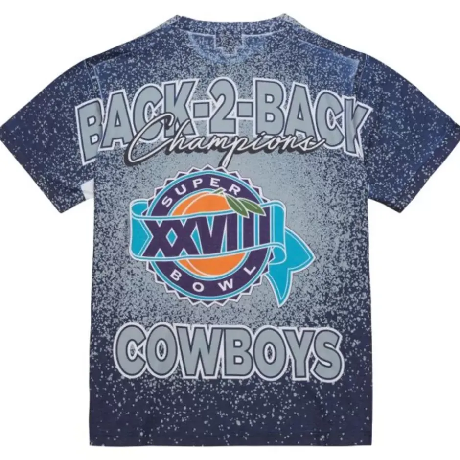 Men Mitchell & Ness T-Shirts & Tops-Champ City Sublimated Ss Tee Dallas Cowboys