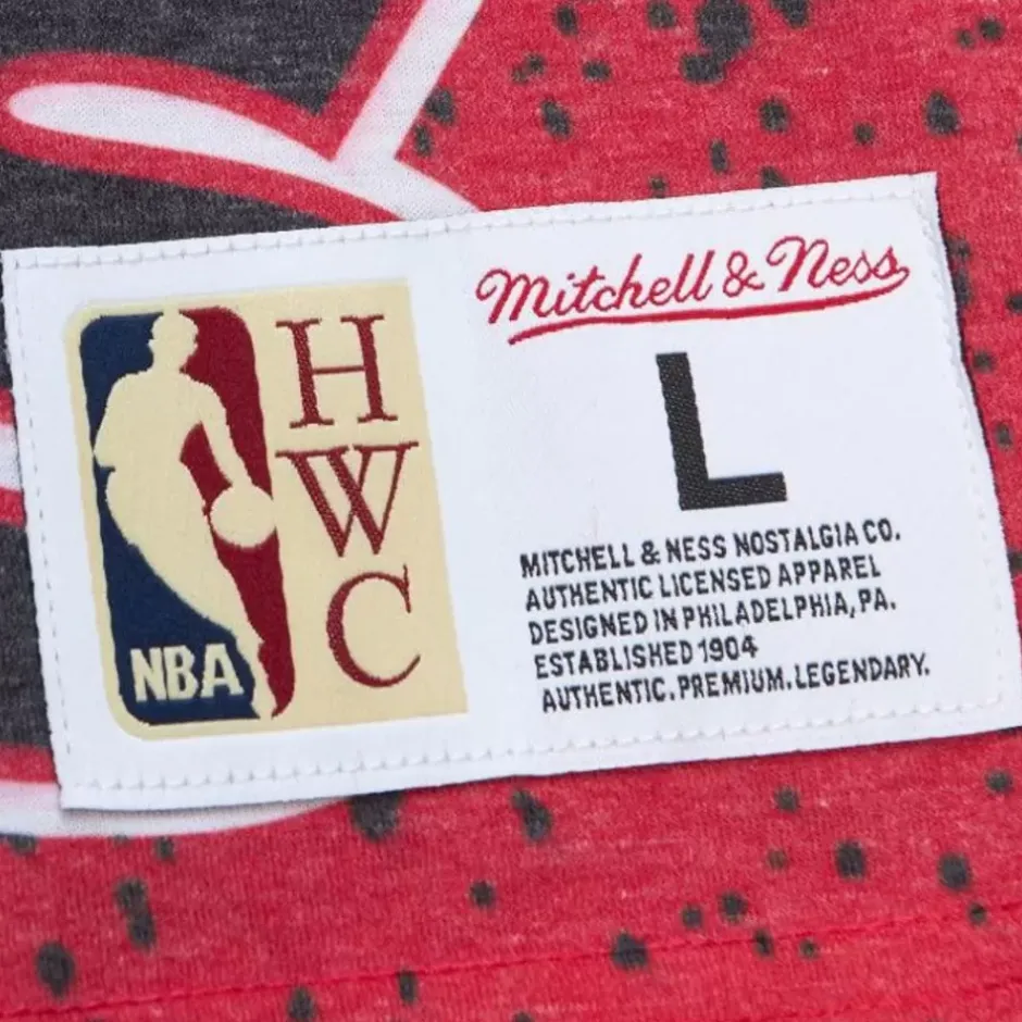 Men Mitchell & Ness T-Shirts & Tops-Champ City Sublimated Ss Tee Chicago Bulls