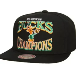 Mitchell & Ness Snapback-Champions Era Snapback Hwc Milwaukee Bucks